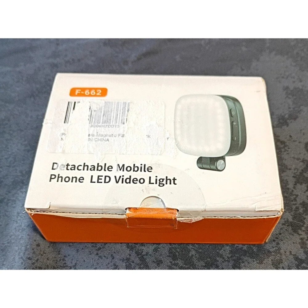 F-662 Detachable Clip-On LED Streaming Selfie Light Bi-Color Phone Laptop Tablet